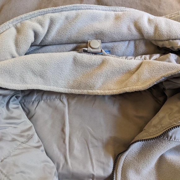 KORET WOMEN'S WINTER COAT & VEST Small S Light Blue Gray Jacket Fleece Soft Warm - Picture 4 of 10